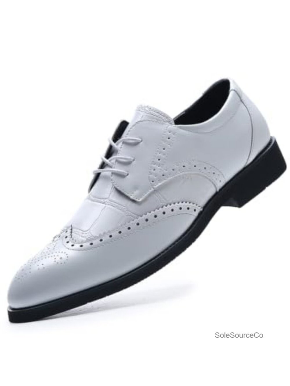 Men's Leather Oxfords Wingtip Brogues Lace Up Business Casual Dress Shoes